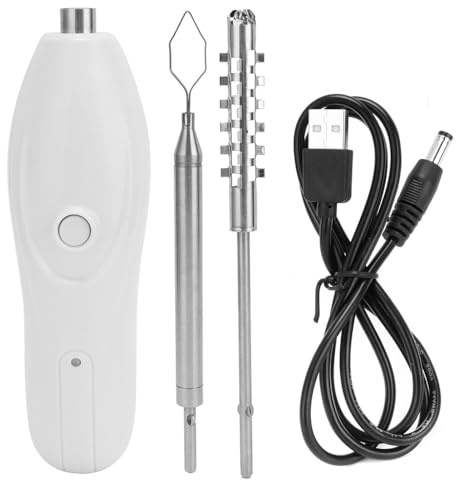 CYTBEK Electric Zucchini Corer & Fish Scaler - Eco-friendly Stainless Steel, Interchangeable Blades, Fast Stirring, Comfortable Grip, Elegant Design, 30W Motor, Easy Installation