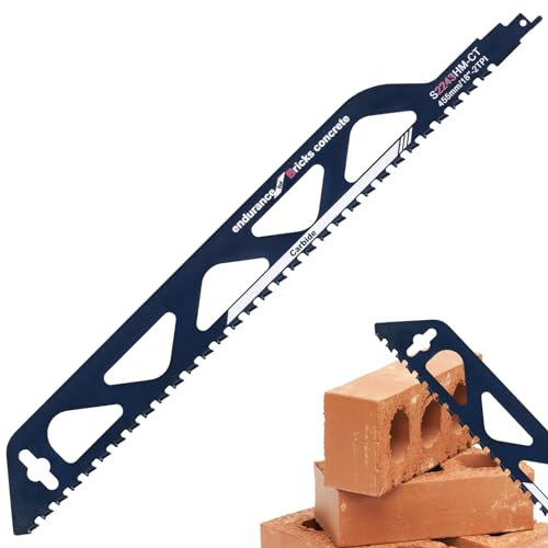 Fyeme 18in Universal Carbide Reciprocating Saw Blade for Concrete, Brick, Porous Concrete, Aerated Lime Sand Bricks, Cement Composite Panels, Marble (joints)