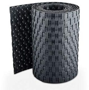 Kit Brise-Vue en Bande Polyéthylène pour Panneau Rigide, 1m03 x 2m50,Gris Anthracite. 4 Bandes 255X19 cm, 2 Bandes 255X10 cm, 1 Sachet de 100 Colliers rislan.