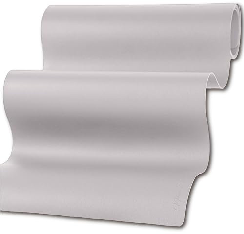 Mahewa® Premium Tischläufer aus Leder-Imitat - Kunstleder Tischläufer abwaschbar und wasserdicht - Leder-Tischläufer Tischband in Lederoptik (Eckig, 135x30, Taupe)