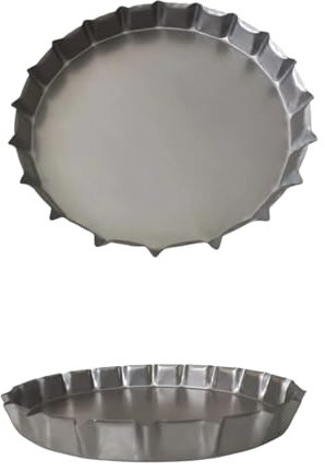 Teglia per Focaccia Barese, in Ferro Lamiera, 30Ø cm, Adatta per il Forno, Resistente al Calore