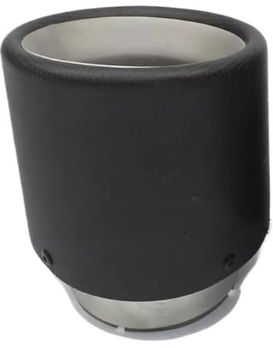 Edelstahl Auspuff Endrohr 1 Stück 114 mm Auslass, Matte Kohlefaser-Auspuffspitze, 304 Edelstahl, Universal-Auspuffrohr Endrohr Auspuffblende(70MM IN 114MM Out)