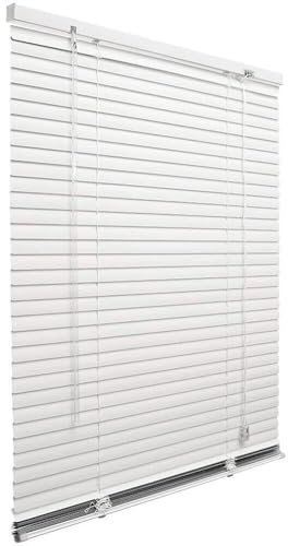 Tenda Veneziana Alluminio A Muro Bianca Lamelle Inclinabili 25 mm Parasole Finestre Porte 100x180 Cm
