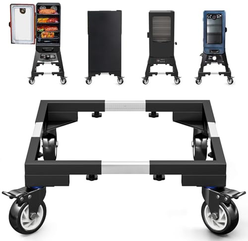 LYUND Heavy Duty All Steel Smoker Stand, Digital Electric Smoker Stand With 5 Inch Casters Wheels, for Vertical Electric Smoker&Digital Electric Smoker Universal Mobile Stand Base
