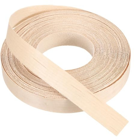 PATIKIL Ahorn Kantenumleimer Selbstklebend, 25mm x 15m Klebeleisten Selbstklebend Flexibles Kantenband Kantenumleimer mit Schmelzkleber für Möbelrestaurierung