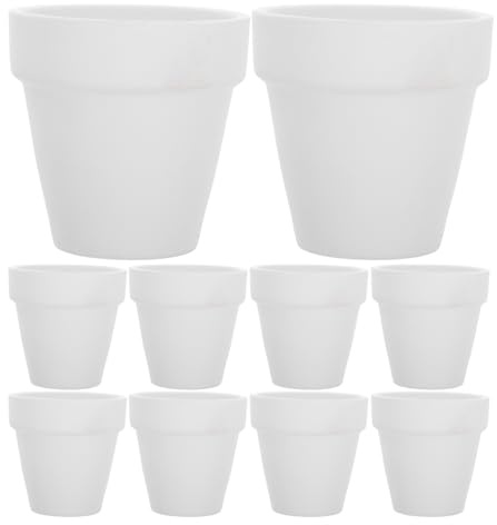 BESPORTBLE 20Pcs Small White Terracotta Pots with Drainage Holes Mini Clay Flower Pots for Succulent Plants Indoor Plant for Home Decor and Wedding Favors