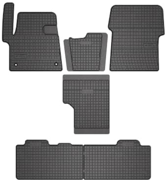 Wielganizator SolidPRO Gummimatten passend für Peugeot Traveller (2016-) | Qualität: Premium - Genaue Passform, rutschfest 6-teilig Fußmatten- Schwarz