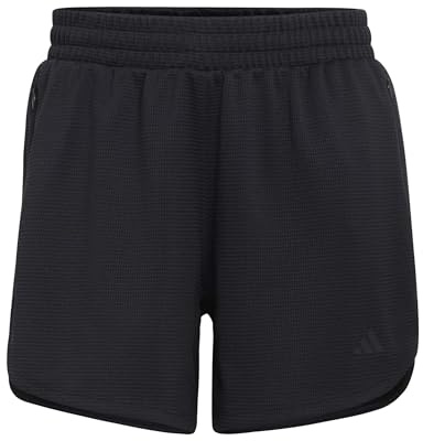 adidas Women's Pacer Workout Waffle Shorts, Black, M