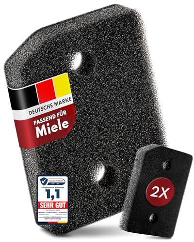 2x Premium Trockner Filter passend für Miele T1 9164761 - Sockelfilter für Wäschetrockner & Wärmepumpentrockner - 207 x 157 x 30mm - Schwammfilter für Active, EditionEco, Silence, SpeedCare, uvm.