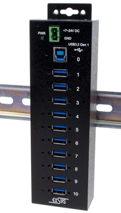 EXSYS EX-1580SHMVS Managed, Network Separable 10-Port USB 3.2 Gen 1 Metal HUB, 15KV ESD Protection