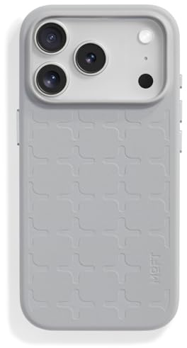 MOFT x Tombogo für iPhone 17 Pro Hülle, MOVAS Vegane Ledertasche Magnetische Hülle, Weicher Anschlag, Farberhaltung, Fleckenresistent, Leicht zu Reinigen, Cement Gray