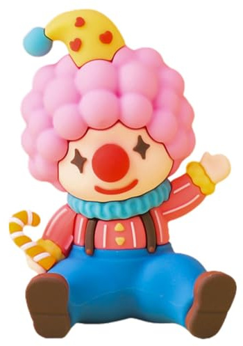 Parliky Miniatur Clownfigur Kunststoff Sitzende Dekofigur für Kindergeburtstag Kuchen und Gartendekor Langlebig und Farbbeständig 1 Stück