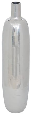 Atmosphera - Vase, Stahl, 19 x 19 x 79 cm, silberfarben