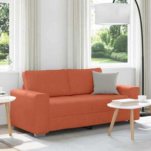 YunCangg Zweisitzer-Sofa Rot-Orange 180x77x82 cm, Cordstoff Polsterung, gemütliche Wohnzimmer Couch mit robustem Gestell, Bequeme Sitzgelegenheit für Zuhause