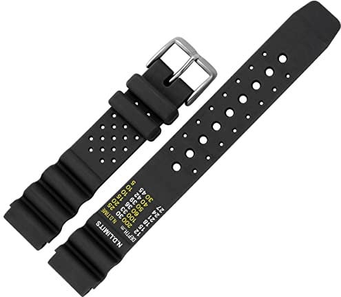 MARBURGER Uhrenarmband 22mm Kunststoff Schwarz XL - Werkzeug Montage Set 9672210000120
