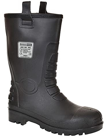 Portwest Herren Steelite Neptune Sicherheitsstiefel / Gummistiefel, wasserfest (47 EUR/12 UK) (Schwarz)