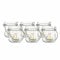 Loberon Windlichter 6er Set Mathilde, mundgeblasen und handgeschliffen, filigraner Schliff, zum Aufhängen, für Teelichter, Kerzenhalter, Wohn-Accessoire, Glas, klar