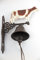 Clever-Deko Gartenglocke Wandglocke Kuh Gusseisen Eisen Eisenglocke Metallglocke Schiffsglocke Antik rustikal braun Bauernhof Hofglocke