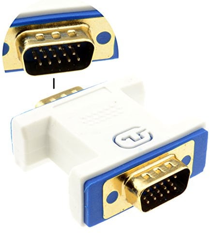 kenable Profi VGA Kupplung Stecker Zum Stecker 15 Polig Video SVGA Koppler Gender Changer