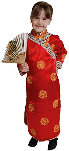Dress Up America Ensemble de costume de fille chinoise de luxe pour enfants