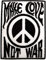 Catch the Patch Make Love Not War Peace Frieden - (Größe: 9 x 6,8 cm) – Kultige Aufnäher zum Aufbügeln & Aufnähen – Für Jacken, Rucksäcke, Shirts & Cosplay – Ein Must-have für DIY-Fans