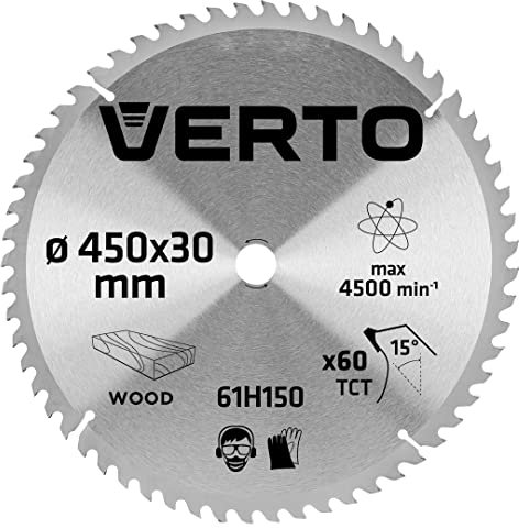 Lama per Sega circolare, carburo di silicio, 450 x 30 mm, 60 denti VERTO 61H150