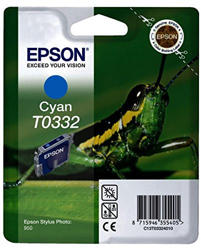 Epson Tintenpatrone T0332 Cyan für Drucker (Cyan, Stylus Photo 950)