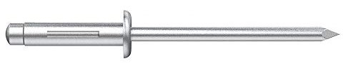 Desa 74548210 Remache trebol 4.8x20.5-Envase de 250 ud, Negro