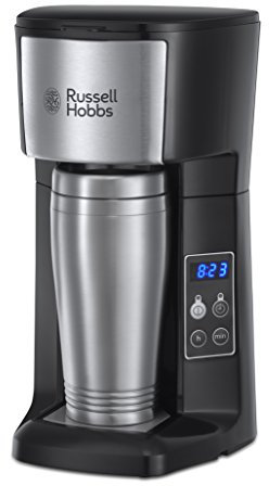 Russell Hobbs 22630 Brew and Go Filter Coffee Machine, 1.1 liters and Mug, Stainless Steel, 400 ml, Silver/Black