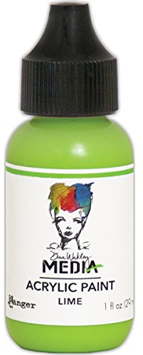 Ranger Dina Wakley Media Acrylic Paint Lime, Synthetic Material, Green, 3.1 x 3.1 x 8.5 cm