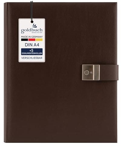 Goldbuch 53520 Schreibmappen, cognac, 30 x 25 cm