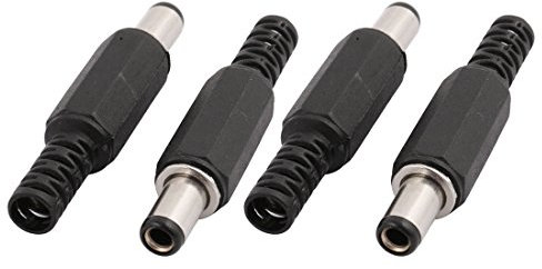 sourcing map 4 Stück 5,5 x 2,5 mm DC Stecker Anschluss Lot Adapter DIY DC Fassverbinder Ersatz