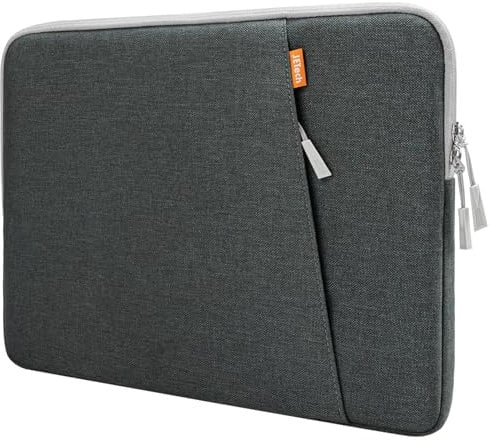 JETech Laptoptasche Hülle für 15 Zoll Notebook, Kompatibel mit MacBook Air 15 Zoll M4/M3/M2, MacBook Pro 16 Zoll M4/M3/M2/M1, Wasserdicht Stoßfest mit Laptop Sleeve (Dunkelgrau)
