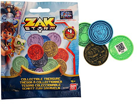 BANDAI Zak Storm 41500 Actionspielzeug - Blind Pack, 4 Münzen
