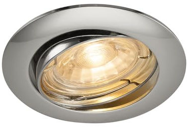 SLV Pika/spot, floodlight, Spotlight, Ceiling, recessed LED, Indoor Lighting / GU10 50W Chrome, Aluminium, 50 W