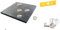 Schwingungsdämpfer 4 Stück + Antivibrationsmatte für Waschmaschine oder Trockner, Antirutschmatte - 60x60x1,0 cm + Wasserwaage
