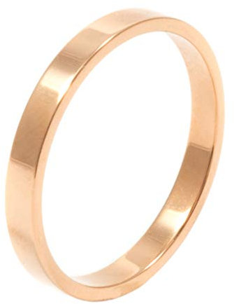 Happiness Boutique Anello a Fascia Sottile Oro Rosa | Semplice Anello Minimal Bijoux Acciaio Inossidabile