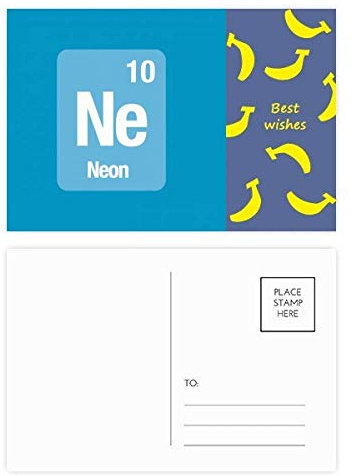 Ne Neon Chemical Element Science Banana Postkarten-Set, Danksagungskarte, Postkarte, Seite Postkarten, 20 Stück