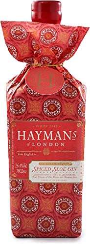 Hayman's Spiced Sloe Gin 26,4% Vol.| Würziger Schlehengin|Hayman's of London| Mit wärmenden Wintergewürzen| Kalt oder Warm genießen|In Geschenkverpackung verpackt|700ml