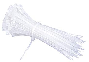 100 Fascette Cablaggio Stringicavo Larghezza 4.5mm Per Legare Fili Cavi Elettricista Casa Ufficio Fai Da Te (4.5X300mm, BIANCO)