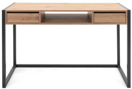 FINORI Schreibtisch Denver in Artisan Eiche und Anthrazit Industrial Look Laptoptisch für Homeoffice und Büro 120 x 60 cm