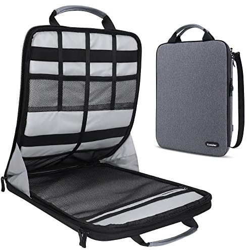 iCozzier Laptop Umhängetasche, 13-13.3 Zoll Laptop Tablet Hülle horizontal und vertikal mit Griff und abnehmbarer Schultergurt für 13.3 Macbook/Notebook/11 iPad Pro 2020