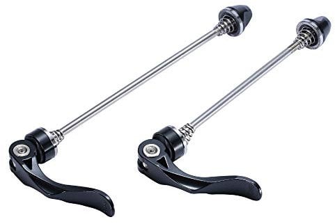 Neuocean 1pair Bike Quick Release Skewers, Front Rear Bicycle Wheel Hub Skewer for MTB BMX Road Mountain Bike (Black)