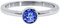 Quiges Edelstahl Silber Blaue Zirkonia Rund Füllring 2mm Höhe Stapelring Kombinationsring Bandring 21mm (66)