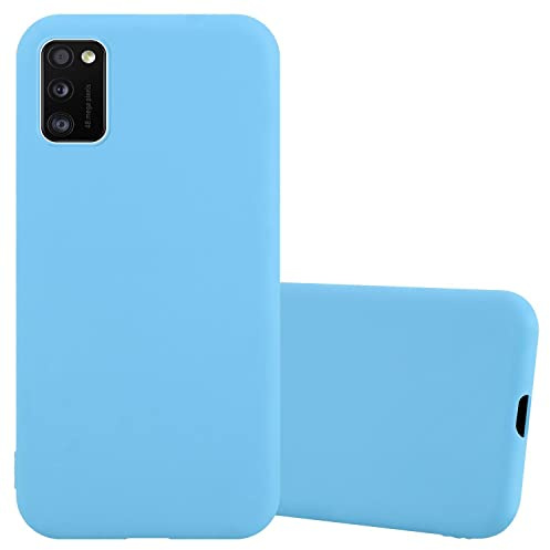 Cadorabo Hülle kompatibel mit Samsung Galaxy A41 Schutzhülle TPU Silikon Case Candy Design Slim Kratzfest Weiche Gummi mit Rundumschutz Case Hülle für Galaxy A41 in Blau