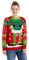 OFF THE RACK Hässlicher Weihnachtspullover, Unisex Lustiger Chunky Fair Isle Gestrickter Festlicher Pullover für Party Rock Your Best Elf L