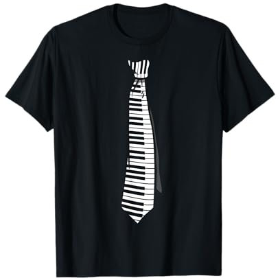 Piano Pianist Funny Keyboard Tie T-Shirt