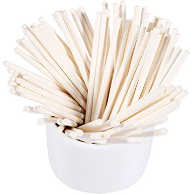 Cake Sticks, 100 Stk./Set Robuste Bunte Lollipop Sticks Sauger Sticks für Kekse, Regenbogenbonbons, Schokolade, Kuchendeckel(Weiß)