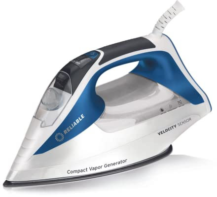 Reliable Velocity 240IR 1800W Steam Iron - Compact Vapor Generator Home Steam Iron for Clothes, Sewing, Quilting and Crafting Ironing, Anodized Aluminum Soleplate, Continuous Steam Ironing