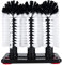Lave-Verres avec 3 Brosses de Nettoyage,Goupillon Biberon,Brosses à Barre en Verre avec Base à Ventouse,Brosse de Nettoyage de Bouteille de Verre pour Évier de Cuisine,Outils de Maison,Biberons